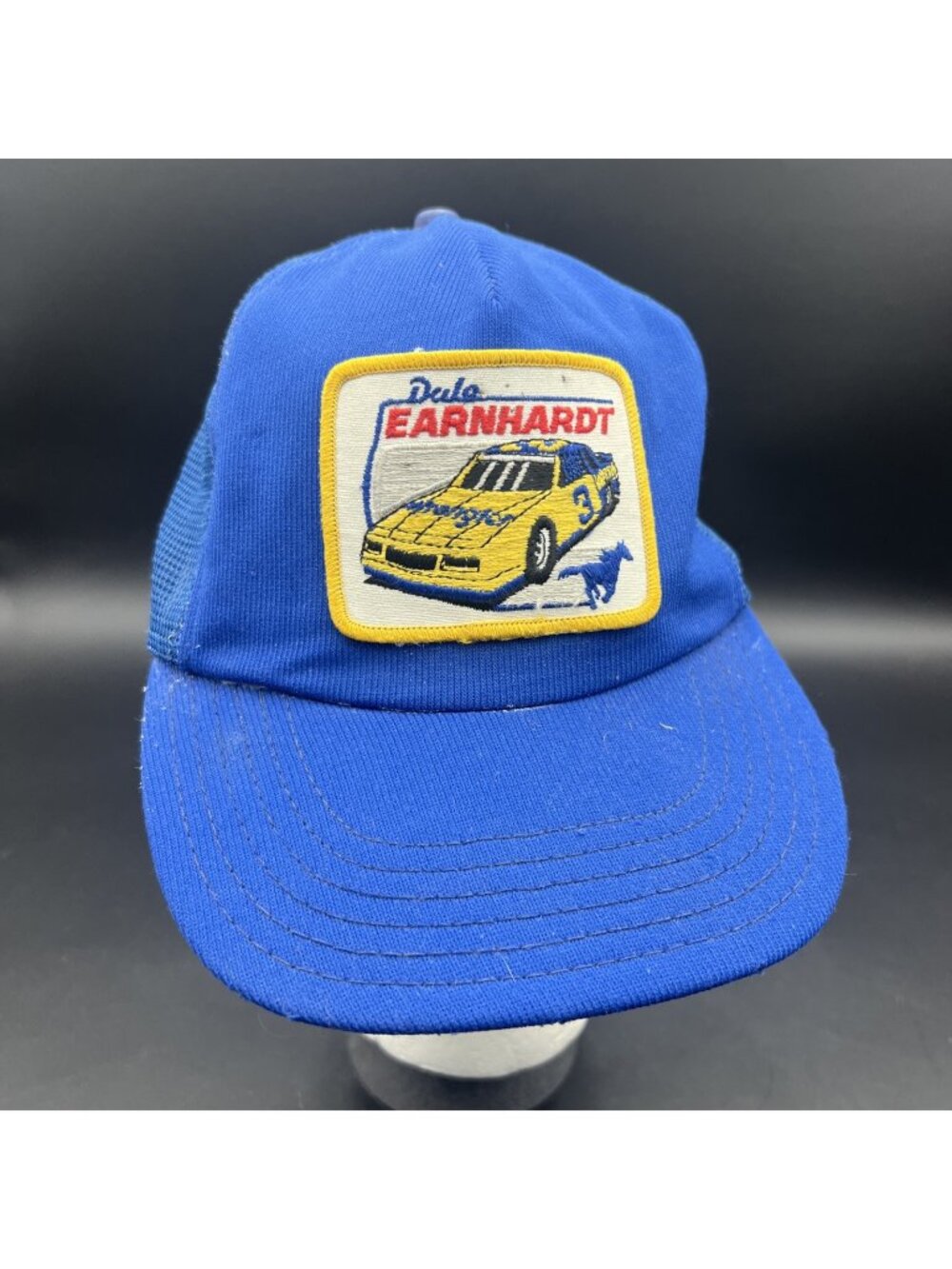 Vintage Dale Earnhardt Blue Wrangler Trucker Hat SnapBack Mesh Patch